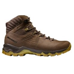 Buty turystyczne męskie Mammut Mercury IV Mid GTX. Brązowe buty trekkingowe męskie Mammut, bez wzorów, z gore-texu, bez zapięcia, wspinaczkowe, gore-tex. Za 849.99 zł.
