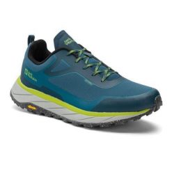 Buty trekkingowe męskie Jack Wolfskin Terrashelter Low. Niebieskie buty zimowe męskie Jack Wolfskin, bez wzorów, sportowe, bez obcasa, bez zapięcia. Za 269.99 zł.