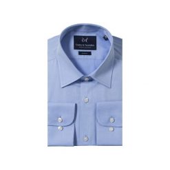 KOSZULA BLUE CLASSIC. Niebieskie koszule męskie Guns&tuxedos, m, bez wzorów, bez kołnierzyka, bez ramiączek. Za 139.99 zł.