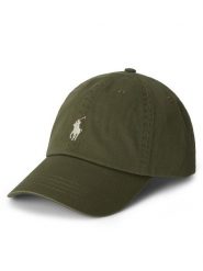 Polo Ralph Lauren Czapka z daszkiem 710667709508 Zielony. Zielone czapki męskie Polo Ralph Lauren, bez wzorów, z bawełny. Za 289.99 zł.