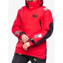 Kurtka męska Helly Hansen Skagen Offshore Jacket. Czerwone kurtki męskie Helly Hansen, l, bez wzorów, sportowe, bez ramiączek, bez kaptura. Za 1,369.00 zł.