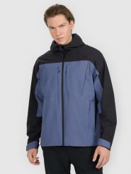 4F Kurtka trekkingowa membrana 10000 męska - granatowa XXL. Niebieskie kurtki męskie 4f, m, bez wzorów, bez ramiączek, bez kaptura. Za 399.99 zł.