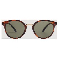 Mango Man - Okulary Matt. Brązowe okulary przeciwsłoneczne męskie Mango Man, z materiału. Za 89.90 zł.