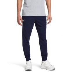 Spodnie dresowe męskie Under Armour Rival Terry Jogger L. Niebieskie spodnie dresowe męskie Under Armour, bez wzorów, z dresówki, długie. Za 145.29 zł.