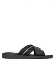 Tommy Hilfiger Klapki FM0FM05415 Czarny. Czarne klapki i japonki męskie Tommy Hilfiger, bez wzorów, ze skóry. Za 179.99 zł.