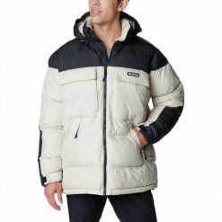 Kurtka puchowa męska Columbia Ballistic Ridge Oversized Puffer. Białe kurtki męskie Columbia, m, bez wzorów, z puchu, sportowe, bez ramiączek, bez kaptura. Za 759.99 zł.