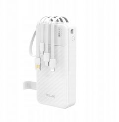 Powerbank Dudao K11 Pro 20000mAh z wbudowanymi kablami biały. Białe powerbanki Dudao. Za 45.42 zł.