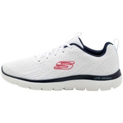 Buty treningowe męskie SKECHERS Summits Torre. Białe buty treningowe męskie Skechers, bez wzorów, bez zapięcia, trekkingowe, skechers sport. W wyprzedaży za 236.55 zł.