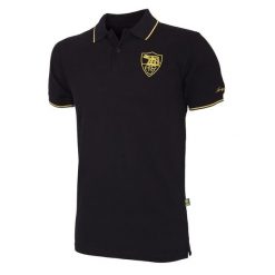 Koszulka polo AS Roma Heritage Nera. Czarne koszulki polo męskie COPA FOOTBALL, s, bez wzorów, z materiału, retro, bez kołnierzyka, bez ramiączek. Za 340.31 zł.