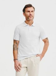 PAKO LORENTE – T-shirt polo w kolorze jasnoniebieskiem. Niebieskie koszulki polo męskie Pako Lorente, m, bez wzorów, z bawełny, bez kołnierzyka, bez ramiączek. Za 149.99 zł.