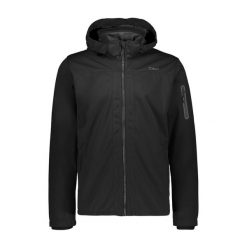 Kurtka męska turystyczna CMP 39A5027. Czarne kurtki softshell męskie CMP, l, bez wzorów, z softshellu, trekkingowe. Za 340.20 zł.