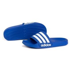 Klapki adidas adilette Shower GW1048 niebieskie. Niebieskie klapki i japonki męskie bez wzorów, z gumy. Za 184.32 zł.