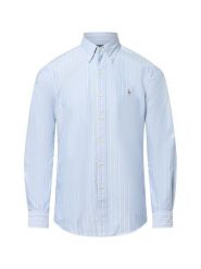 Polo Ralph Lauren Męska koszula casualowa - Custom Fit Mężczyźni Slim Fit Bawełna niebieski|wielokolorowy w paski, XXL. Niebieskie koszule męskie Polo Ralph Lauren, m, bez wzorów, z bawełny, bez kołnierzyka, bez ramiączek. Za 699.95 zł.