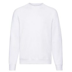 Męska Klasyczna Zwykła Bluza Raglanowa. Białe bluzy nierozpinane męskie Fruit of the Loom, m, bez wzorów, klasyczne, bez ramiączek, bez kaptura. Za 59.99 zł.