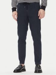 Bugatti Chinosy 1950 76210C Granatowy Slim Fit. Niebieskie eleganckie spodnie męskie Bugatti, bez wzorów, z bawełny. Za 349.99 zł.