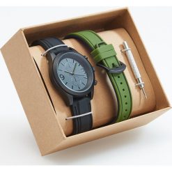 Zegarek z wymiennym paskiem - Khaki. Zegarki męskie marki Reserved. W wyprzedaży za 39.99 zł.