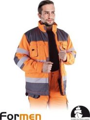 Kurtka męska R.E.I.S. LH-FMNWX-J - Kurtka ochronna ocieplana FORMEN OEKO-TEX Standard 100 - czerwono-stalowo-czarny M. Brązowe kurtki męskie R.E.I.S., m, bez wzorów, bez ramiączek, bez kaptura. Za 188.70 zł.