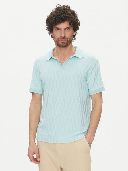 Marciano Guess Polo 5GHP03 6326A Błękitny Regular Fit. Niebieskie koszulki polo męskie Marciano Guess, m, z aplikacjami, z syntetyku, bez kołnierzyka, bez ramiączek. Za 239.99 zł.