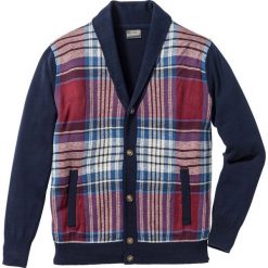 Sweter rozpinany Regular Fit bonprix ciemnoniebieski. Niebieskie kardigany męskie marki bonprix. Za 49.99 zł.