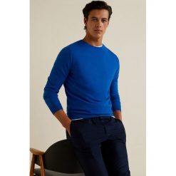 Mango Man - Sweter Ten. Szare swetry męskie Mango Man, z bawełny, z okrągłym kołnierzem. Za 129.90 zł.