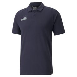 Koszulka Sportowa Polo Puma Teamfinal Casuals. Białe koszulki polo męskie Puma, m, bez wzorów, sportowe, bez kołnierzyka, bez ramiączek. Za 191.30 zł.