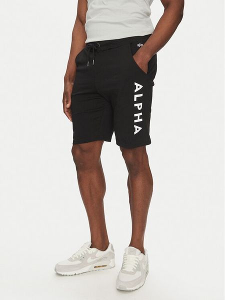 Alpha Industries Szorty sportowe 116366 Czarny Regular Fit. Czarne szorty sportowe męskie Alpha Industries, bez wzorów, z bawełny, sportowe. Za 119.99 zł.