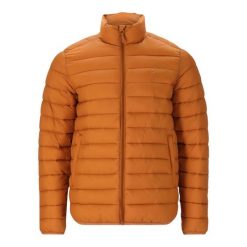 Kurtka puchowa Whistler Arubi. Brązowe kurtki męskie Whistler, bez wzorów, z puchu, sportowe, bez ramiączek, bez kaptura. Za 233.50 zł.