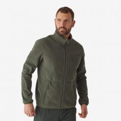 Polar myśliwski SOLOGNAC 500 fluo dwustronny. Brązowe bluzy z polaru męskie SOLOGNAC, m, bez wzorów, z materiału, sportowe, bez ramiączek, bez kaptura. Za 219.99 zł.