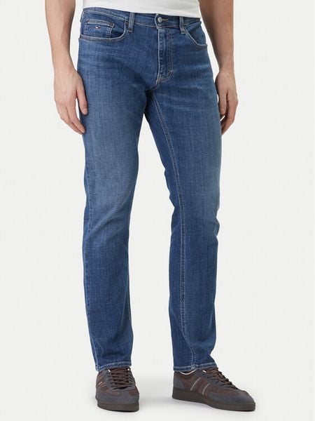 Tommy Jeans Jeansy Scanton DM0DM22960 Niebieski Slim Fit. Niebieskie jeansy męskie Tommy Jeans, bez wzorów, z bawełny. Za 449.99 zł.