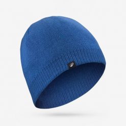 Czapka narciarska dla dorosłych Wedze Simple 100. Niebieskie czapki męskie WED'ZE, bez wzorów, z dzianiny, sportowe. Za 29.99 zł.