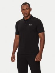 EA7 Emporio Armani Polo 8NPF14 PJVQZ 1200 Czarny Regular Fit. Czarne koszulki polo męskie EA7 Emporio Armani, m, bez wzorów, z bawełny, bez kołnierzyka, bez ramiączek. Za 229.99 zł.