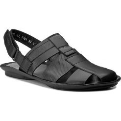 Sandały WOJAS - 7301-51 Czarny. Czarne sandały męskie Wojas, ze skóry. Za 219.00 zł.