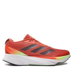 Buty do biegania adidas. Czerwone buty do biegania męskie ADIDAS, bez wzorów, bez zapięcia, do biegania. Za 599.99 zł.