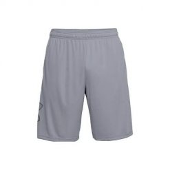 Spodnie sportowe męskie Under Armour Tech Graphic Short. Czarne szorty sportowe męskie Under Armour, bez wzorów, sportowe. Za 186.50 zł.