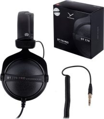 Słuchawki Beyerdynamic Beyerdynamic DT 770 PRO 80 OHM BLACK LIMITED EDITION - Słuchawki studyjne zamknięte. Czarne słuchawki nauszne Beyerdynamic. Za 618.99 zł.