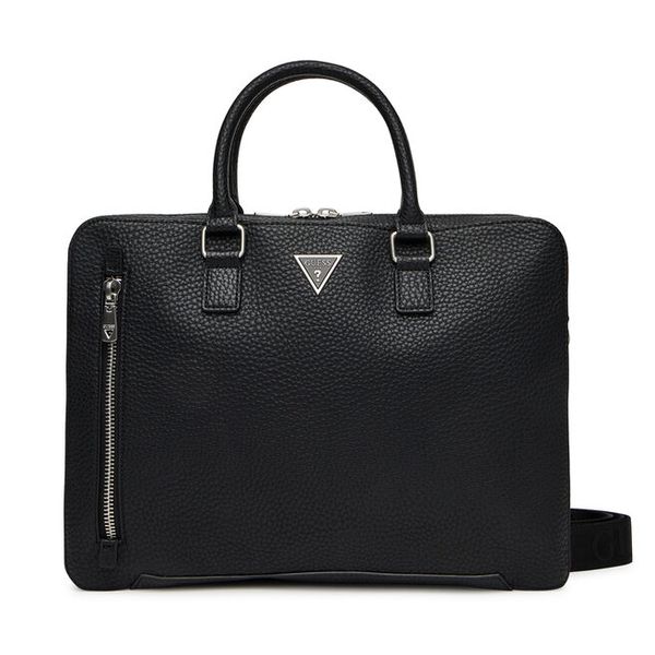 Torba na laptopa Guess. Czarne torby na laptopa męskie Guess, z aplikacjami. Za 339.99 zł.