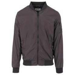 Męska Lekka Kurtka Bomberka. Czarne kurtki męskie Urban Classics, m, bez wzorów, sportowe, bez ramiączek, bez kaptura. Za 170.99 zł.