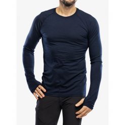 Bluza termoaktywna męska Houdini Desoli Light Crew. Niebieskie bielizna termoaktywna męska Houdini, m, bez wzorów, sportowe, bez ramiączek, bez kaptura. Za 339.99 zł.