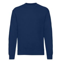 Męska Klasyczna Bluza Wkładana Przez Głowę. Niebieskie bluzy nierozpinane męskie Fruit of the Loom, m, bez wzorów, klasyczne, bez ramiączek, bez kaptura. Za 77.99 zł.