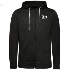 Bluza z kapturem Under Armour Rival Terry, Mężczyźni. Białe bluzy nierozpinane męskie Under Armour, l, bez wzorów, z bawełny, z kapturem. Za 217.00 zł.