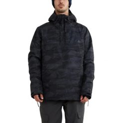 Kurtka narciarska męska Burnaby Anorak - brąz. Czarne kurtki narciarskie i snowboardowe męskie Fundango, na zimę, m, bez wzorów, bez kaptura, narciarskie. W wyprzedaży za 349.00 zł.