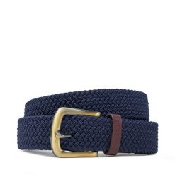 Pasek Męski Barbour. Niebieskie paski męskie Barbour, bez wzorów. Za 219.99 zł.