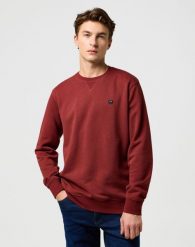 MESKA BLUZA WRANGLER SIGN OFF CREW FIRED BRICK 112371464. Bluzy nierozpinane męskie Wrangler, s, bez wzorów, bez ramiączek, bez kaptura. Za 169.99 zł.
