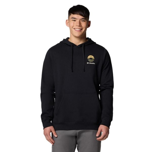 Bluza dresowa sportowa męska Trek Graphic Hoodie. Czarne bluzy nierozpinane męskie Columbia, m, bez wzorów, z bawełny, sportowe, bez ramiączek, bez kaptura. Za 279.99 zł.
