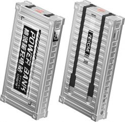 Powerbank Wekome WEKOME WP-339 Container Series - Power bank 10000 mAh Super Charging z wbudowanym kablem USB-C & Lightning PD 20W + QC 22.5W (Srebrny. Szare powerbanki Wekome. Za 110.40 zł.
