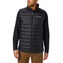 Kamizelka puchowa męska Columbia Lake 22 Down Vest. Czarne kamizelki męskie Columbia, m, z puchu, bez kaptura. W wyprzedaży za 345.50 zł.