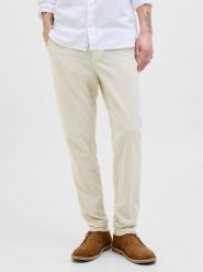 Jack & Jones Chinosy Stace 12248604 Écru Tapered Fit. Eleganckie spodnie męskie Jack & Jones, bez wzorów, z bawełny. Za 269.99 zł.
