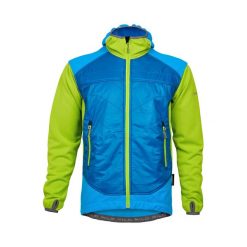 Kurtka polarowa hybrydowa wspinaczkowa męska Milo Deve. Niebieskie kurtki męskie Milo, m, bez wzorów, z polaru, sportowe, bez ramiączek, bez kaptura. Za 499.00 zł.