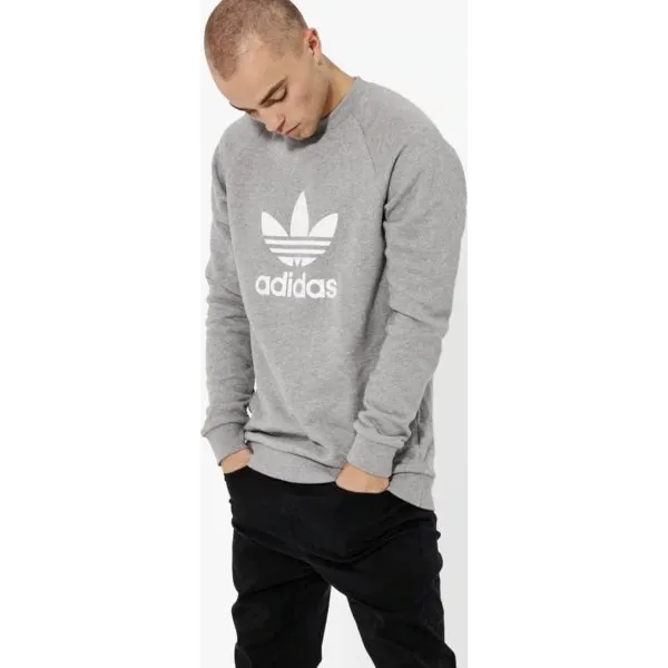 Adidas Bluza Trefoil Crewmgreyh , , rozmiar L. Bluzy nierozpinane męskie ADIDAS, l, bez wzorów, z bawełny, bez ramiączek, bez kaptura. Za 249.99 zł.