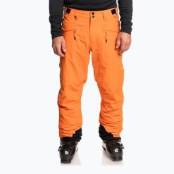 Spodnie snowboardowe męskie Quiksilver Boundry. Brązowe spodnie narciarskie i snowboardowe męskie Quiksilver, bez wzorów, narciarskie. Za 359.99 zł.